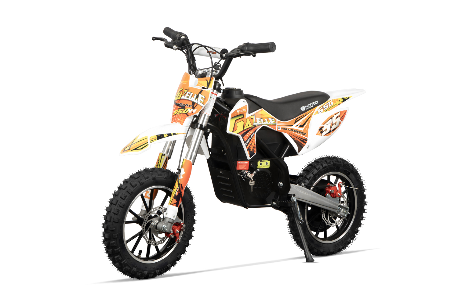 Kinder Elektrobike, Crossbike Nitro Motors Gazelle 550 Watt, 24V, DLX 10 Zoll, Elektro Dirtbike Deluxe für Kinder