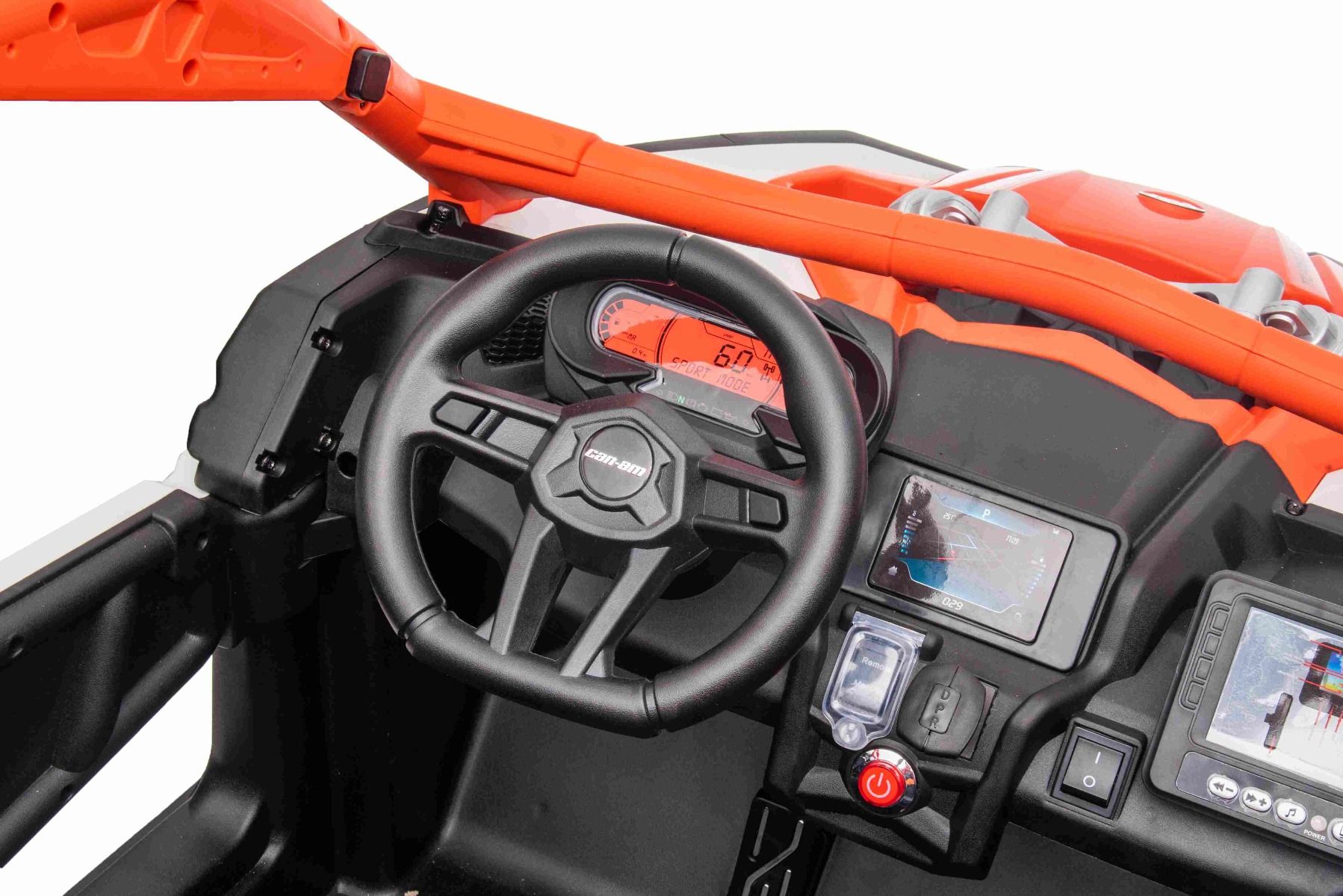 XXL Kinder Jeep Can-Am Maverick, 4x200 Watt Lithiumakku - Elektro-Buggy mit Überrollbügel, Kinderbuggy 8 km/h