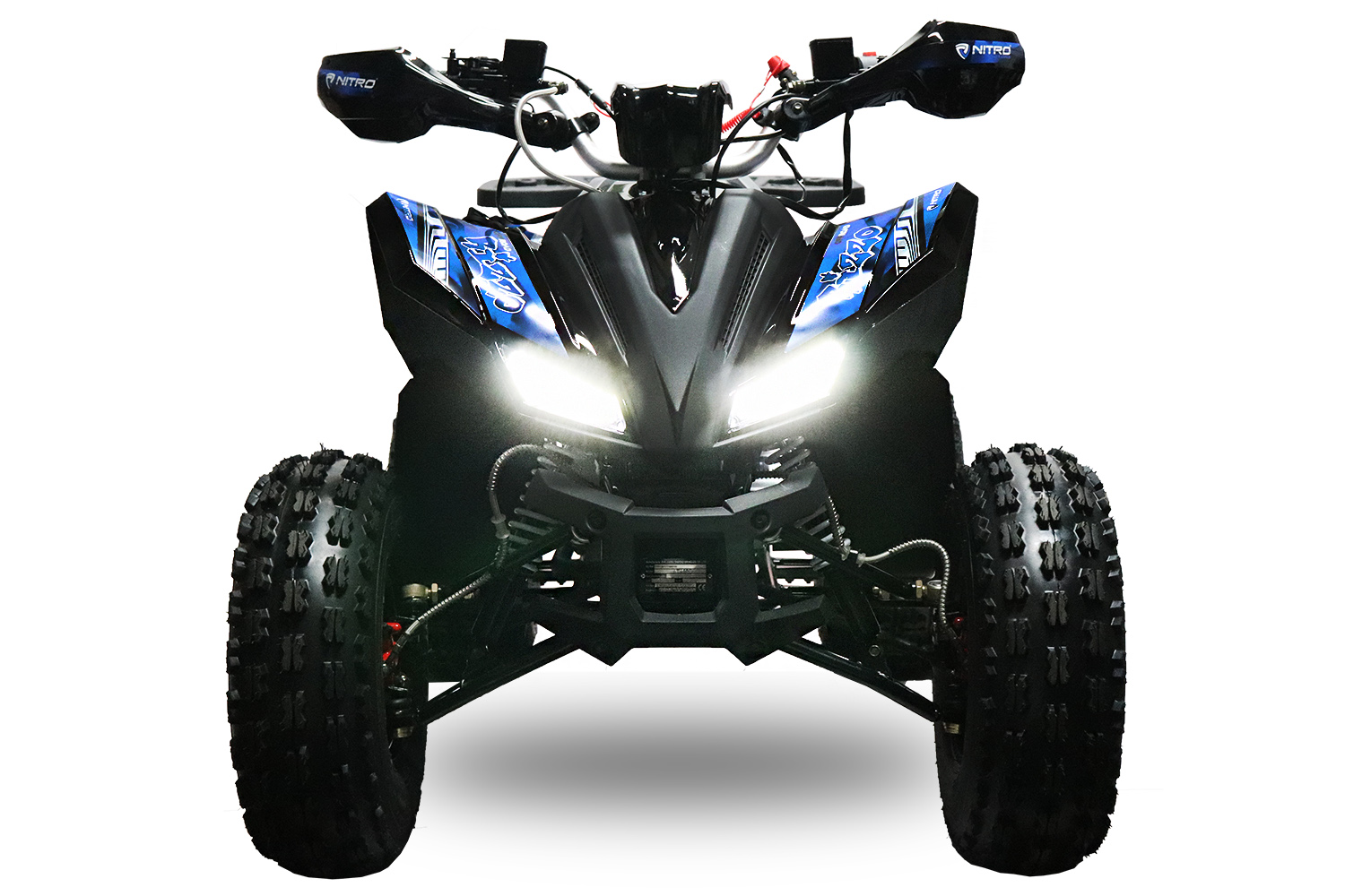 NITRO MOTORS 125cc midi Kinder Quad Rizzo RS8-3G Platin - Benzinquad für Kinder 8 Zoll, LED, Digital Tacho