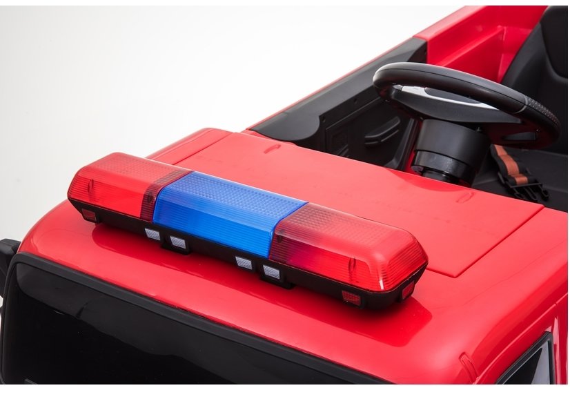Elektro Kinderauto Feuerwehr SX1818 - Feuerwehrauto mit Helm, Wasserspritze und Tank