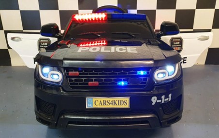Elektro Kinderauto Jeep Polizei, US-Police-Car 2x30 Watt, Elektro Polizeiauto für Kinder, Elektrofahrzeug für Kinder