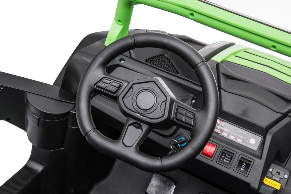 XXL Kinderfahrzeug - 15 km/h, Elektro Kinder Buggy STRONG, Elektrobuggy für 2 Kinder - 180W