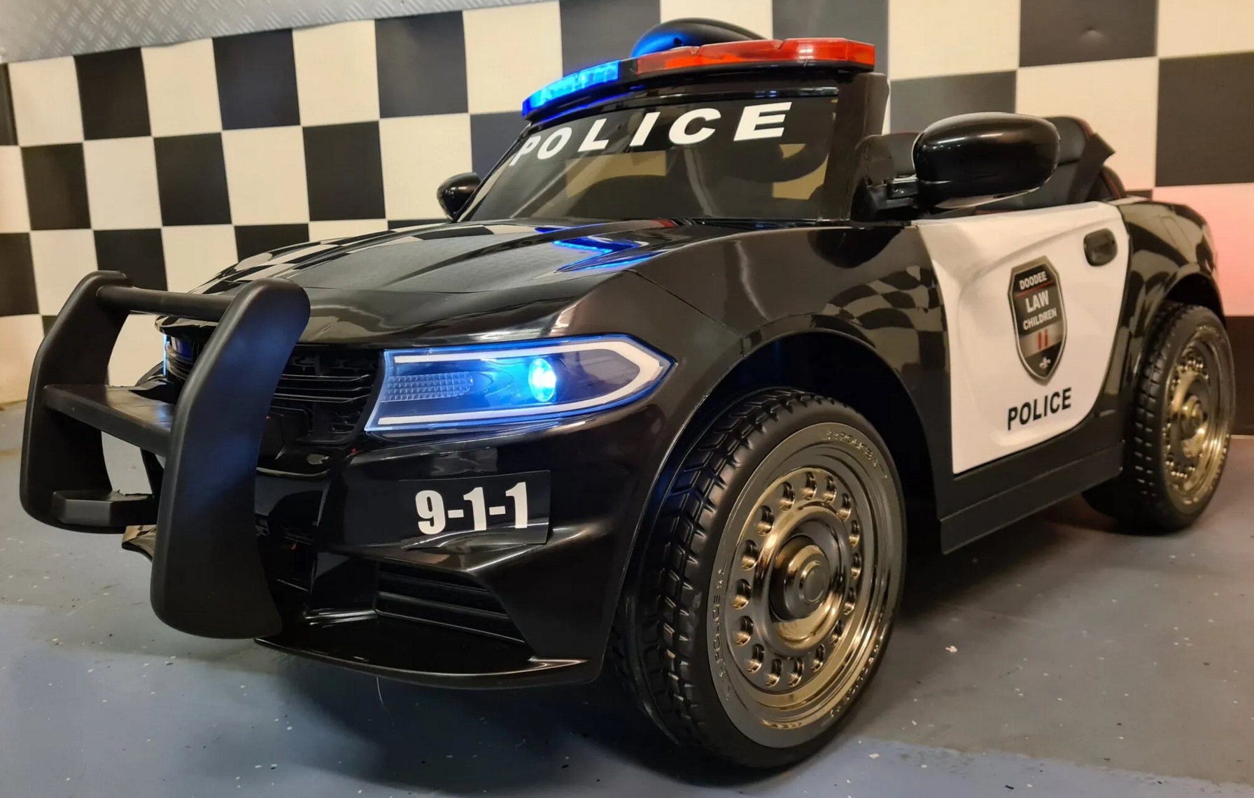 Elektro Kinderauto Polizei America - Elektrokinderfahrzeug Polizeiauto für Kinder