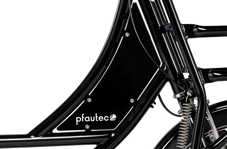 Transporfahrrad Kuli von Pfautec mit Klappständer, Promotionfahrrad, Fahrrad für Auslieferungen