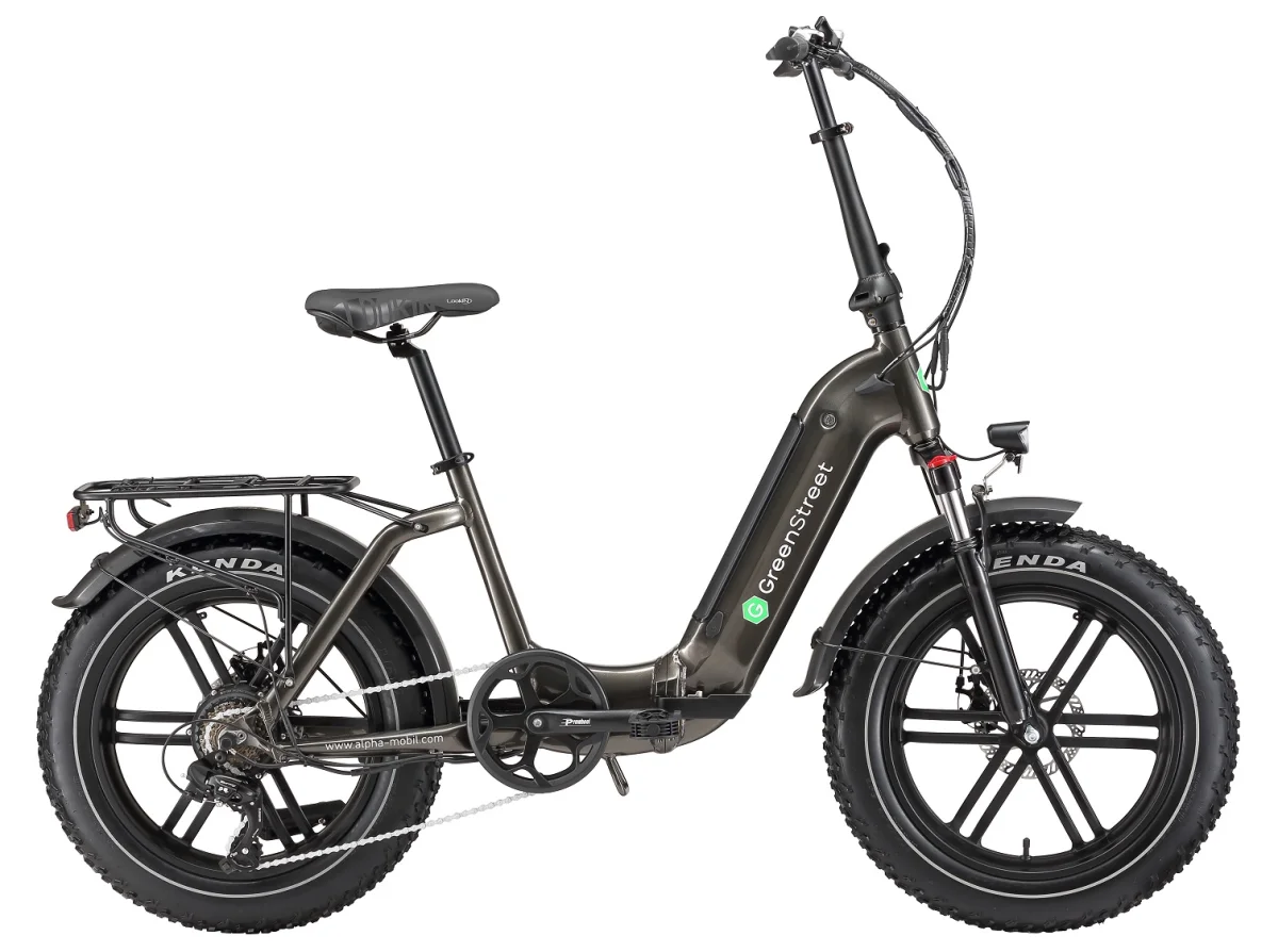 E-Bike Tiefeinsteiger Klapprad GS5 von GreenStreet, Ebike mit 250 Watt, Klappfahrrad mit tiefem Einstieg, Faltrad 20 Zoll