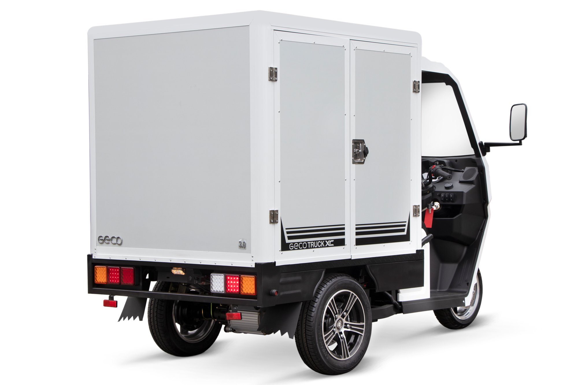 Elektroauto Lieferwagen, Lieferfahrzeug Elektro GECO Truck XC V9 Pickup Kofferaufbau, Elektro Transporter