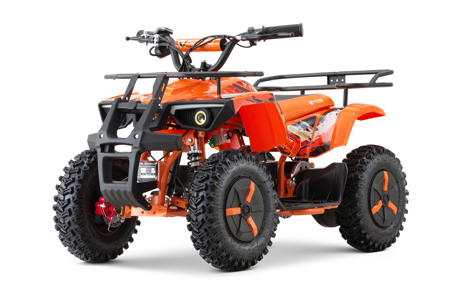NITRO MOTORS 1000W Eco mini Kinder Quad Dusty Snowy-Profile L Sport 6 Zoll, Elektroquad für Kinder
