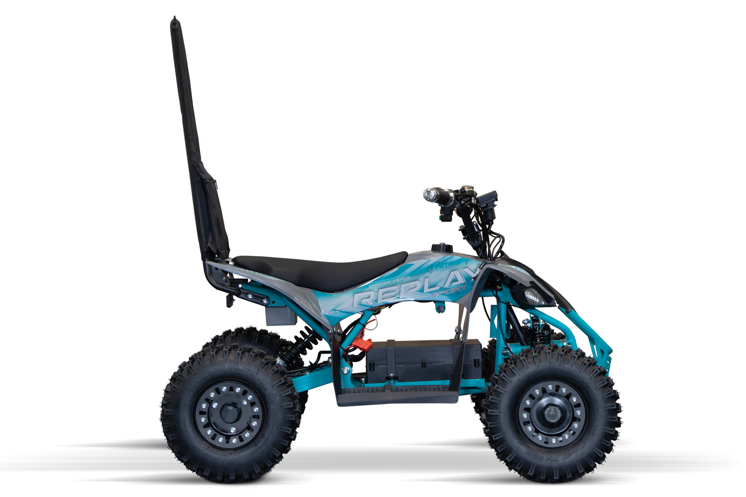 NITRO MOTORS Elektroquad Replay 1000W Eco mini Quad 6 Zoll Snowy-Profile XL Sport, Wellenantrieb, Rückenlehne