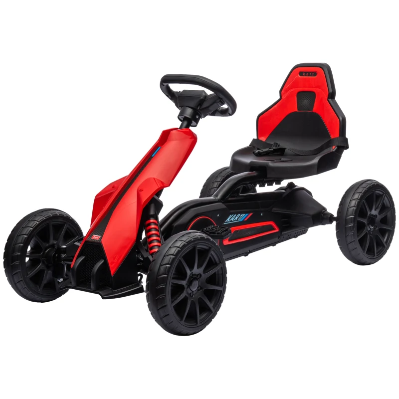 HOMCOM Go-Kart – Pedal-Kettcar mit Vorwärts- & Rückwärtsgang