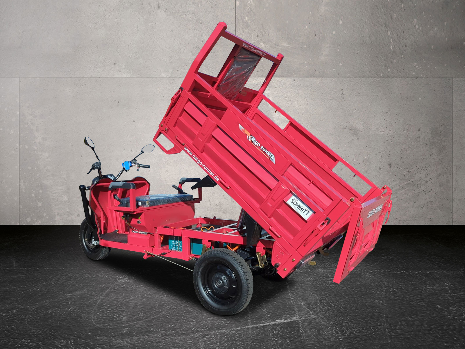 Elektro-Pritsche Cargo Runner Heavy Duty 40 km/h - hydraulischer Kipper - Transportfahrzeug, Lastenfahrzeug, Elektro Pritschenwagen