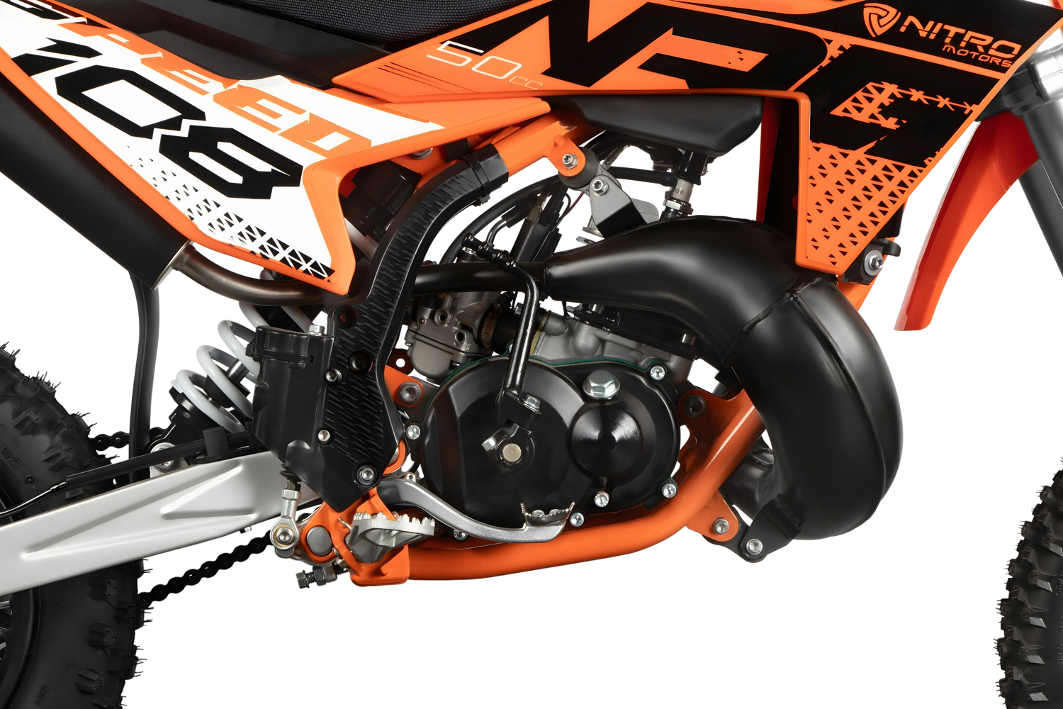NITRO MOTORS 50cc Mini Kinder Dirtbike NRG50, Kinder Motorcross Bike, Benzinbike 80 km/h
