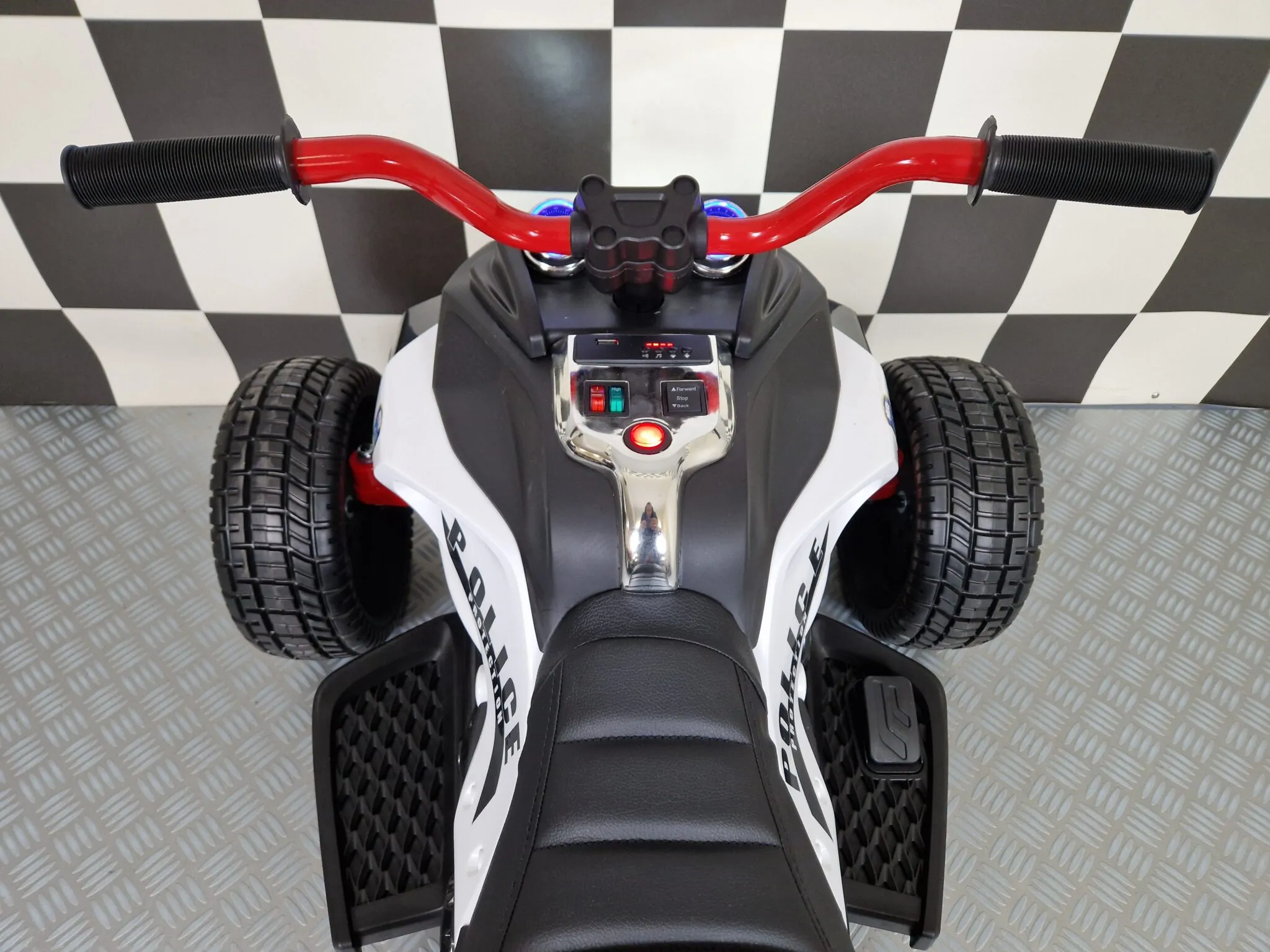Elektro Kinder Motorrad Trike Dreirad Sport - E-Trike - Elektro-Motorrad mit 3 Rädern für Kinder, Kindermotorrad 2 Räder vorn, 1 Rad hinten