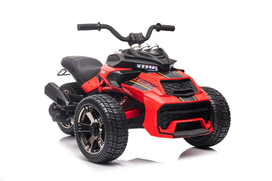 Elektro Kinder Motorrad Trike Dreirad Sport - E-Trike - Elektro-Motorrad mit 3 Rädern für Kinder, Kindermotorrad 2 Räder vorn, 1 Rad hinten