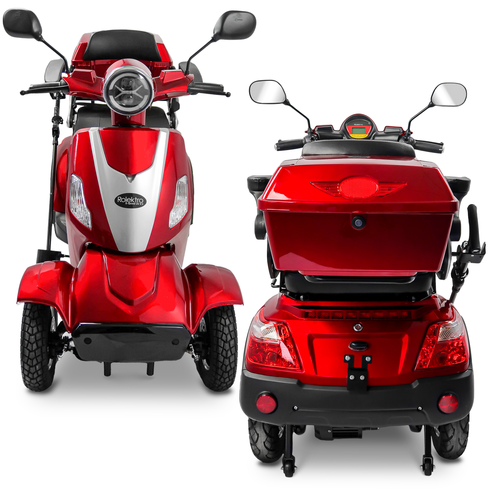Rolektro E-Quad 25 V.3 Lithium Akku herausnehmbar - 4 Rad Seniorenmobil
