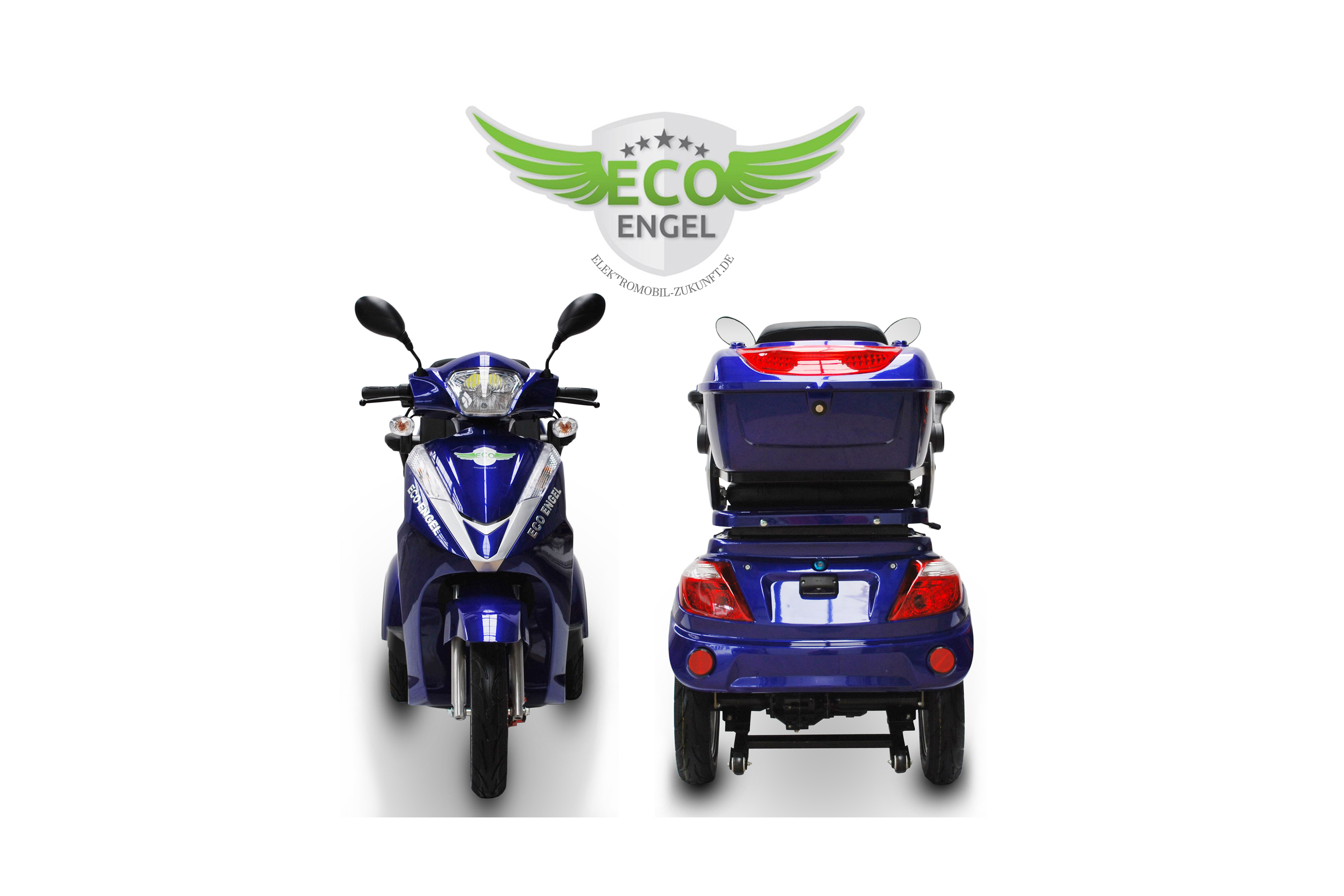 3 Rad Elektroroller DUO Doppelsitzer - Eco Engel 503 - Seniorenroller mit 2 Sitzen - 25 km/h (Blei/Lithium)