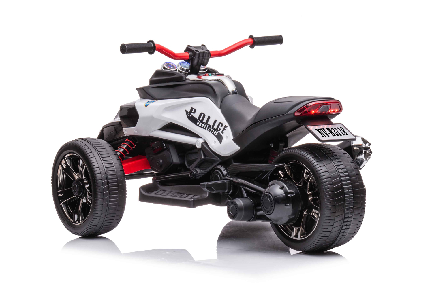 Elektro Kinder Motorrad Trike Dreirad Sport - E-Trike - Elektro-Motorrad mit 3 Rädern für Kinder, Kindermotorrad 2 Räder vorn, 1 Rad hinten