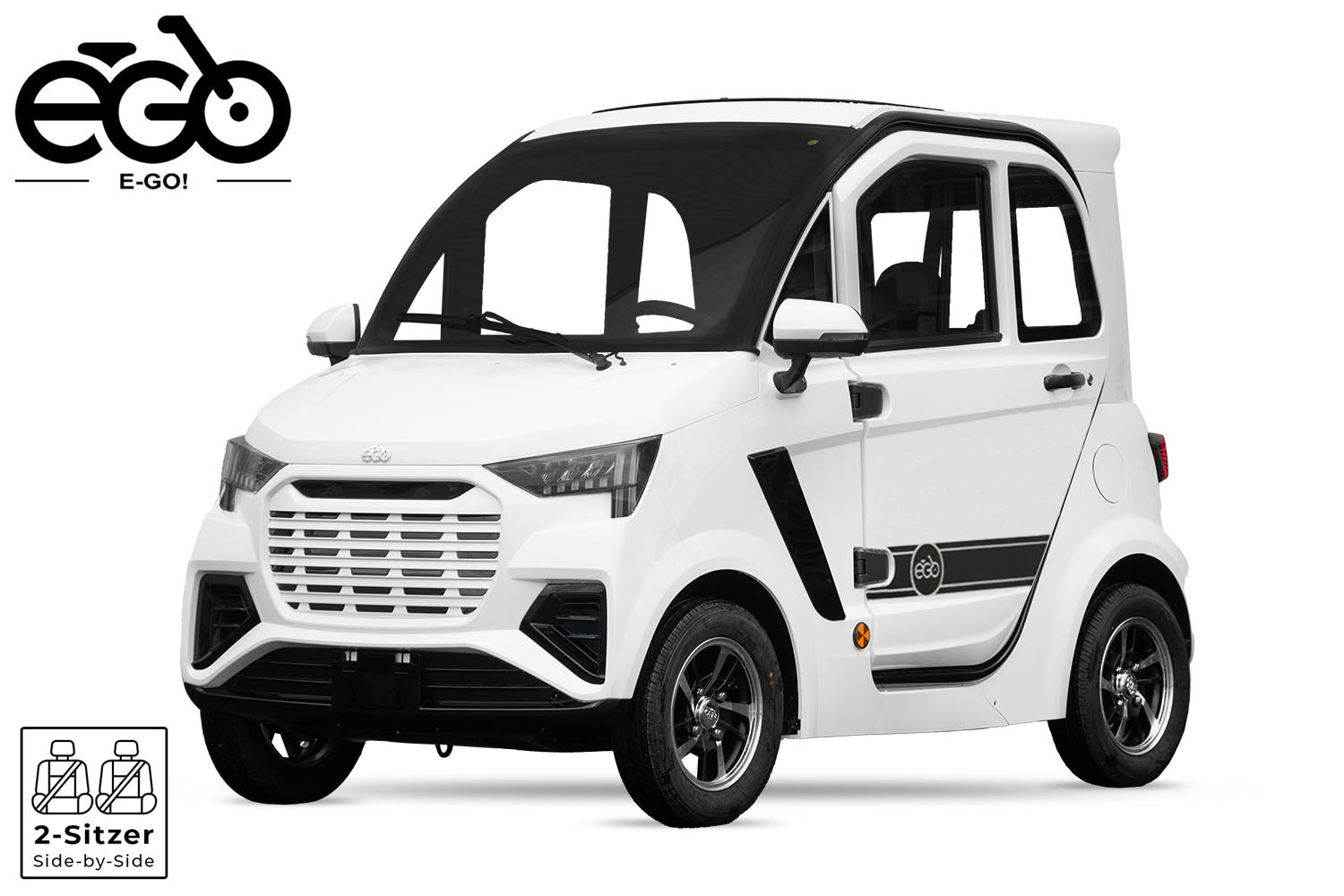 EEC Elektroauto E-GO! eK4, E-Auto für Senioren, 4kW Gleichstrommotor, herausnehmbarer Akku, Straßenzulassung 45km/h
