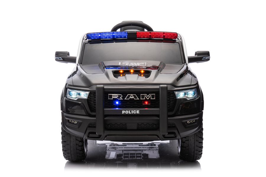 Elektrofahrzeug für Kinder, Kinderfahrzeug Polizei Dodge RAM 1500 RHO, Elektroauto Polizeiauto Allrad