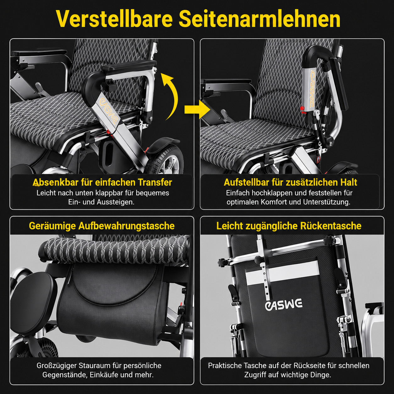 Elektrorollstuhl bis 136 kg Zuladung - Seniorenroller G10 - elektrischer Mobilitätsroller E-Rollstuhl klappbar