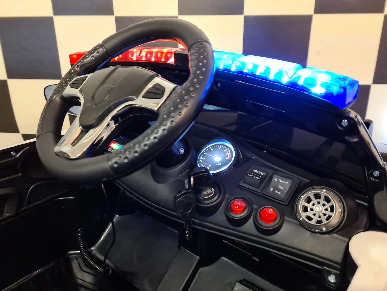 Elektro Kinderauto Polizei America - Elektrokinderfahrzeug Polizeiauto für Kinder