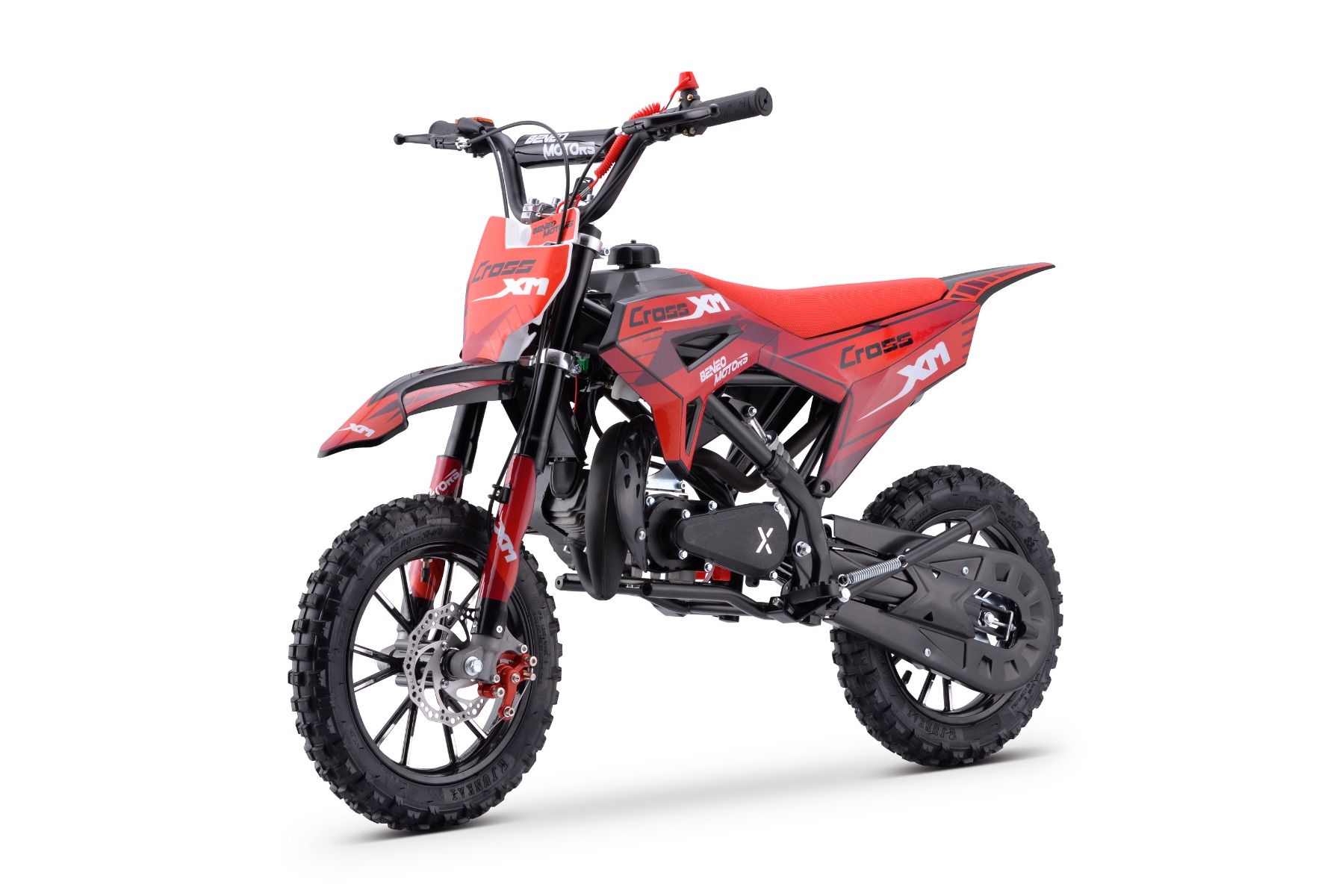 Crossmotorrad Beneo Motors Cross XM 50cc - Dirtbike 10 Zoll, Kinder Crossbike, Kindermotorrad mit 40 km/h