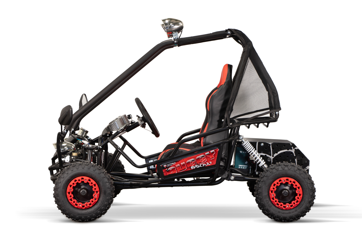 NITRO MOTORS 650 Watt Eco mini Kinder Buggy Gokart Hunt 6 - 2 Sitzer Strandbuggy