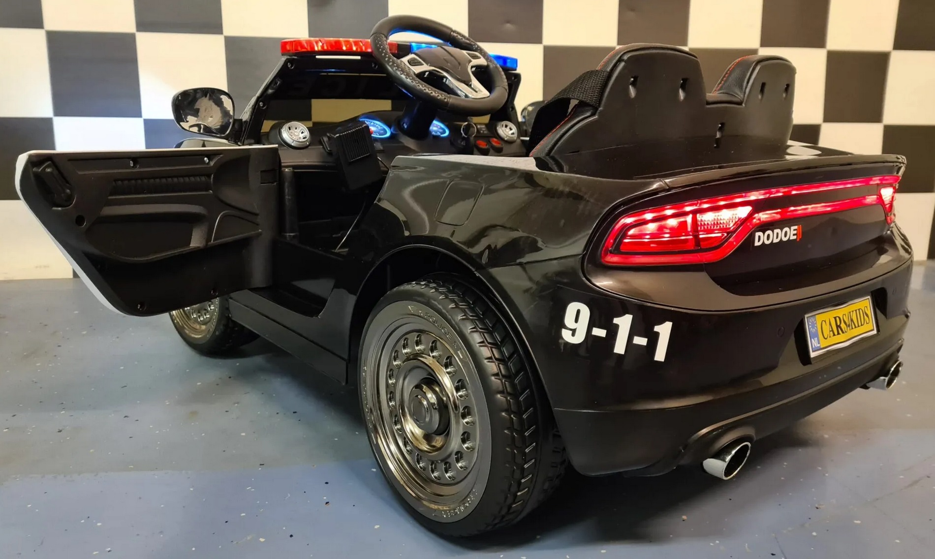 Elektro Kinderauto Polizei America - Elektrokinderfahrzeug Polizeiauto für Kinder