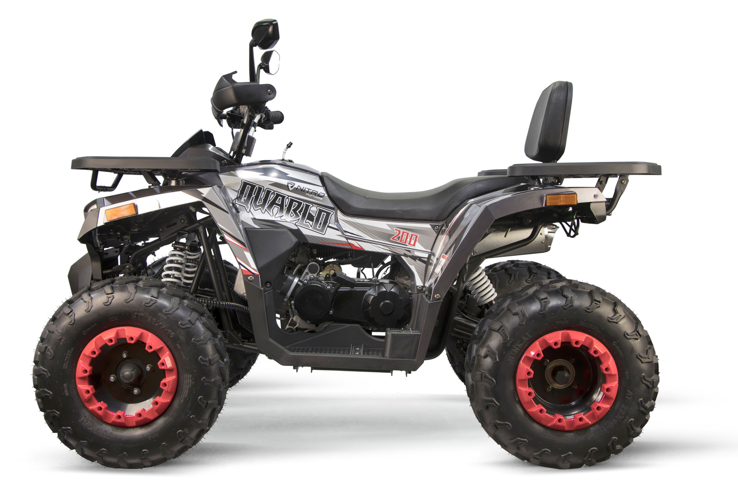 Nitro Motors Quablo CVT RS Platin Kinderquad 200cc 10 Zoll Aut.+ RG, Benzin-Kinderquad, Quad für Kinder