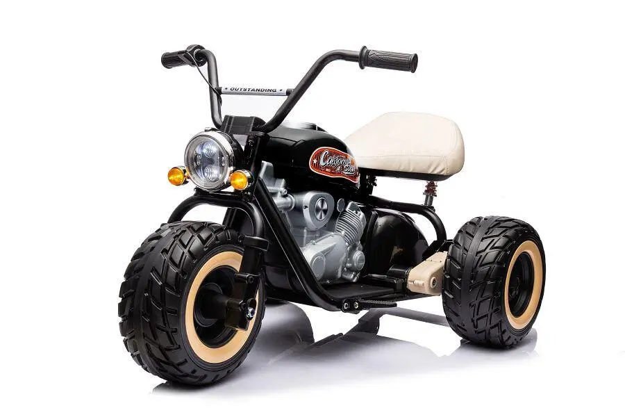 Elektro Kindertrike 10 km/h, Elektro Kindermotorrad Dreirrad, Elektromotorrad für Kinder, Chopper mit 2x800 Watt