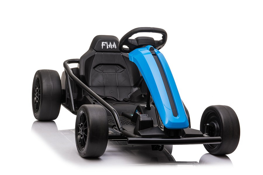 Kinder Elektroauto - 10 km/h "E-Go-Kart", Driftfunktion, 2 Motoren, Elektro Go-Kart für Kinder ab 170cm