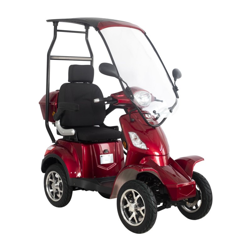 4-Rad Senioren-Roller mit Dach VITA CARE 4000, Seniorenmobil BleiGel / Lithium, vierrädriges Senioren-Quad bis 25 km/h