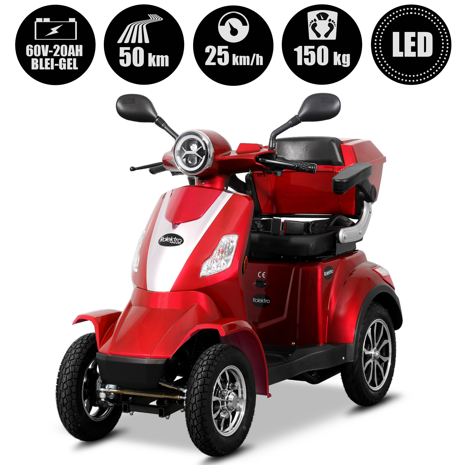 Rolektro E-Quad 25 V.2 Blei-Gel - 4 Rad Seniorenmobil