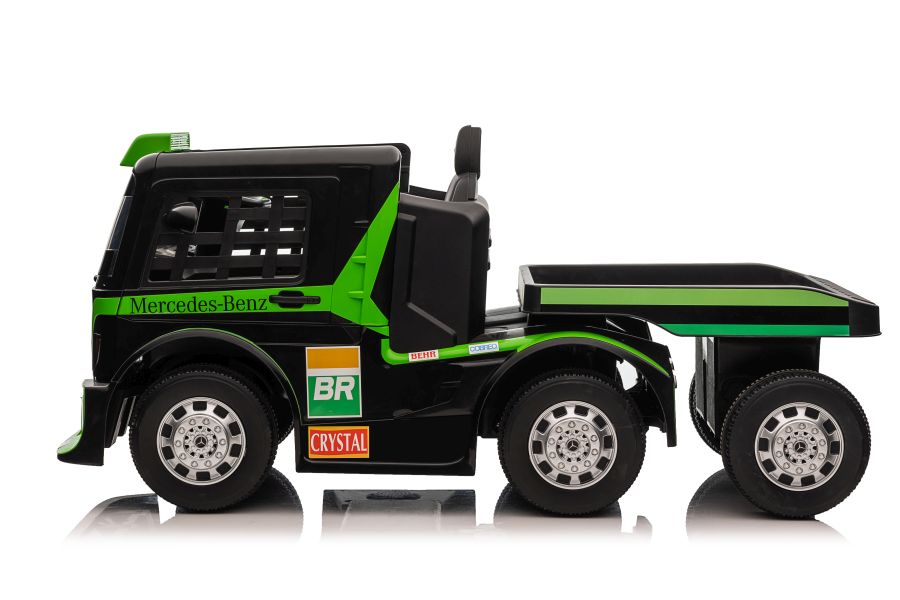 Elektro-LKW für Kinder - 8 km/h Mercedes XMX622B Kinder LKW mit Auflieger, Elektro Baustellenfahrzeug, Elektrokinderfahrzeug