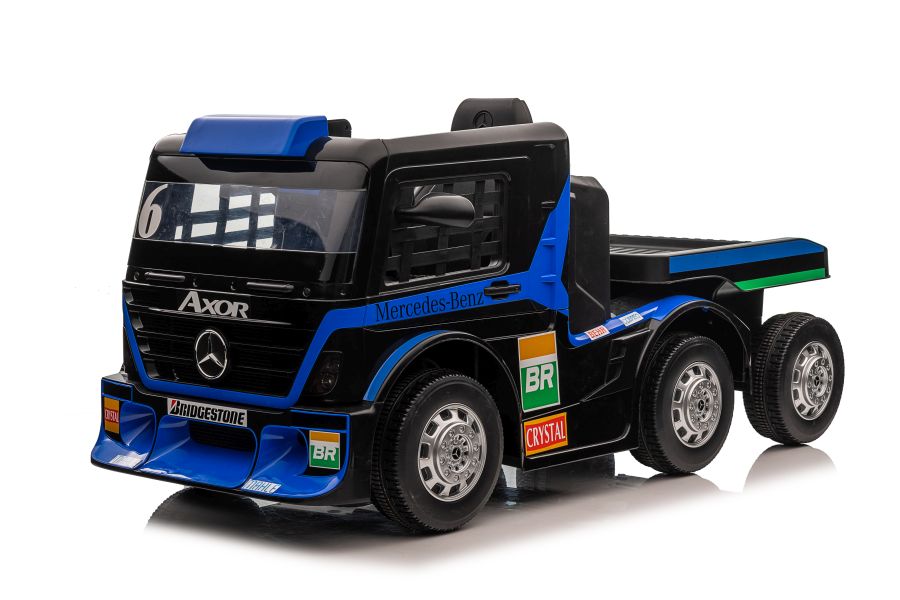Elektro-LKW für Kinder - 8 km/h Mercedes XMX622B Kinder LKW mit Auflieger, Elektro Baustellenfahrzeug, Elektrokinderfahrzeug