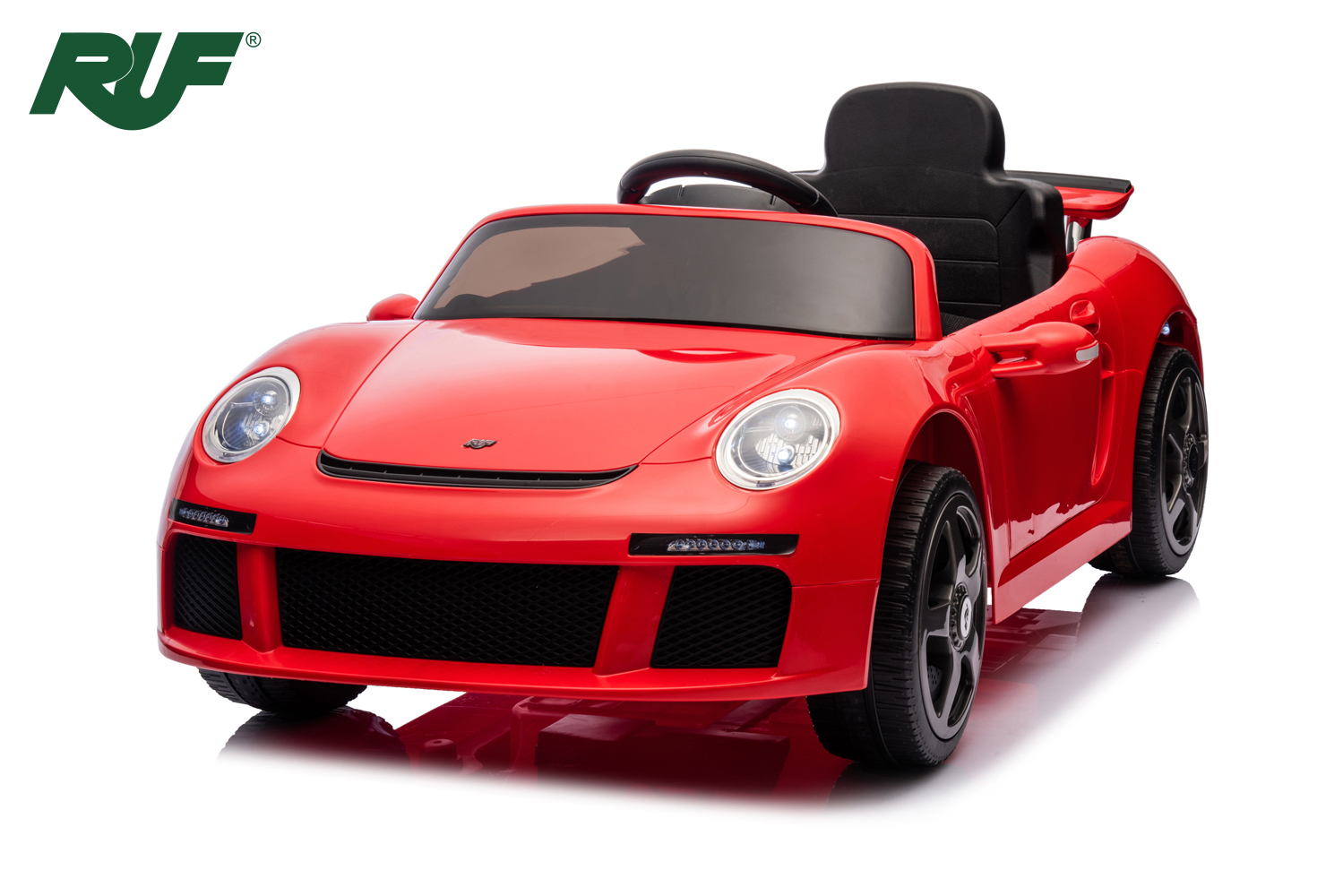 Elektro Kinderauto Porsche RUF-CTR3 mit Lizenz 2x25W 12V/7Ah, Elektrofahrzeug für Kinder