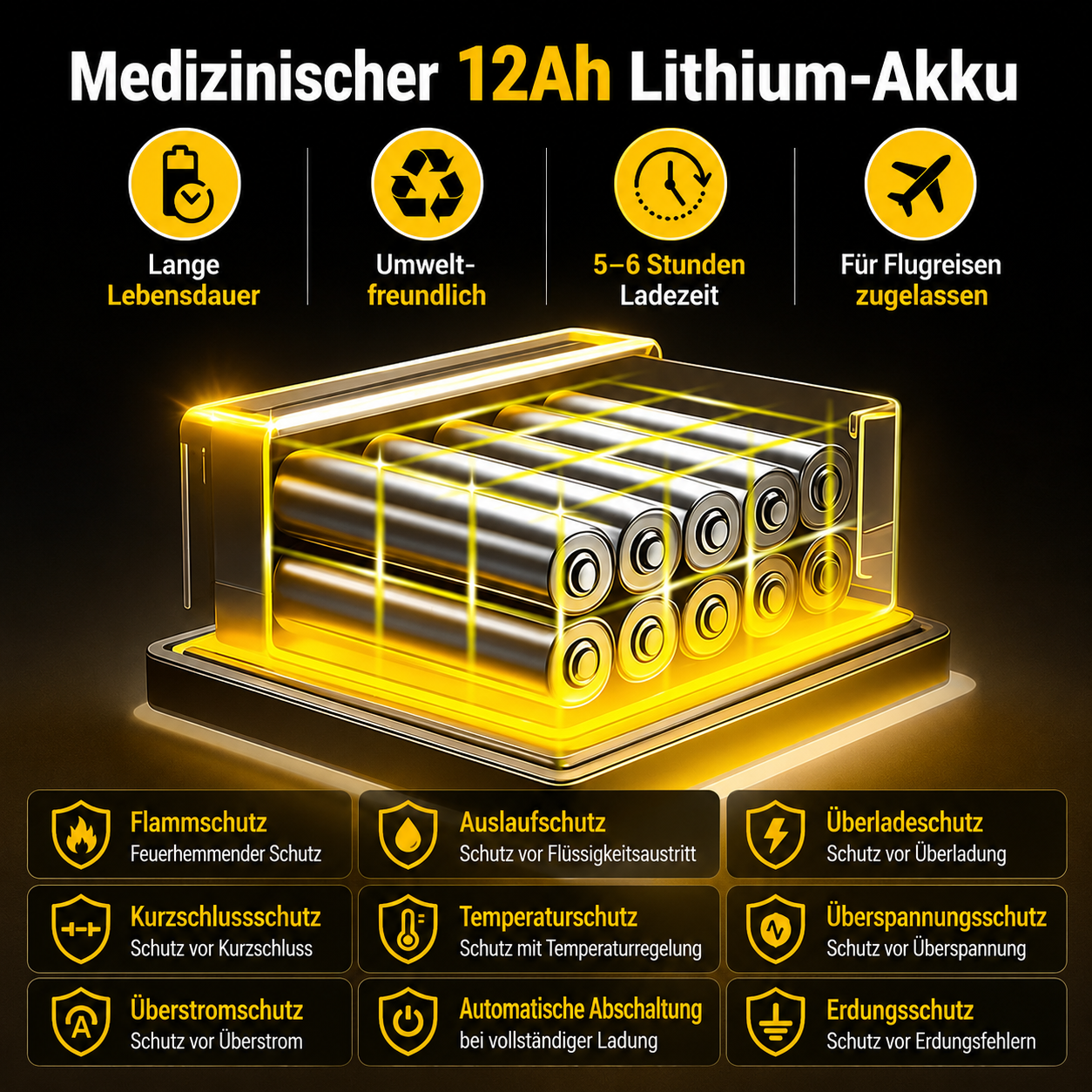 Elektrorollstuhl - Seniorenroller B10 mit Kopfstütze - elektrischer Mobilitätsroller E-Rollstuhl klappbar - Reichweite bis 48 km