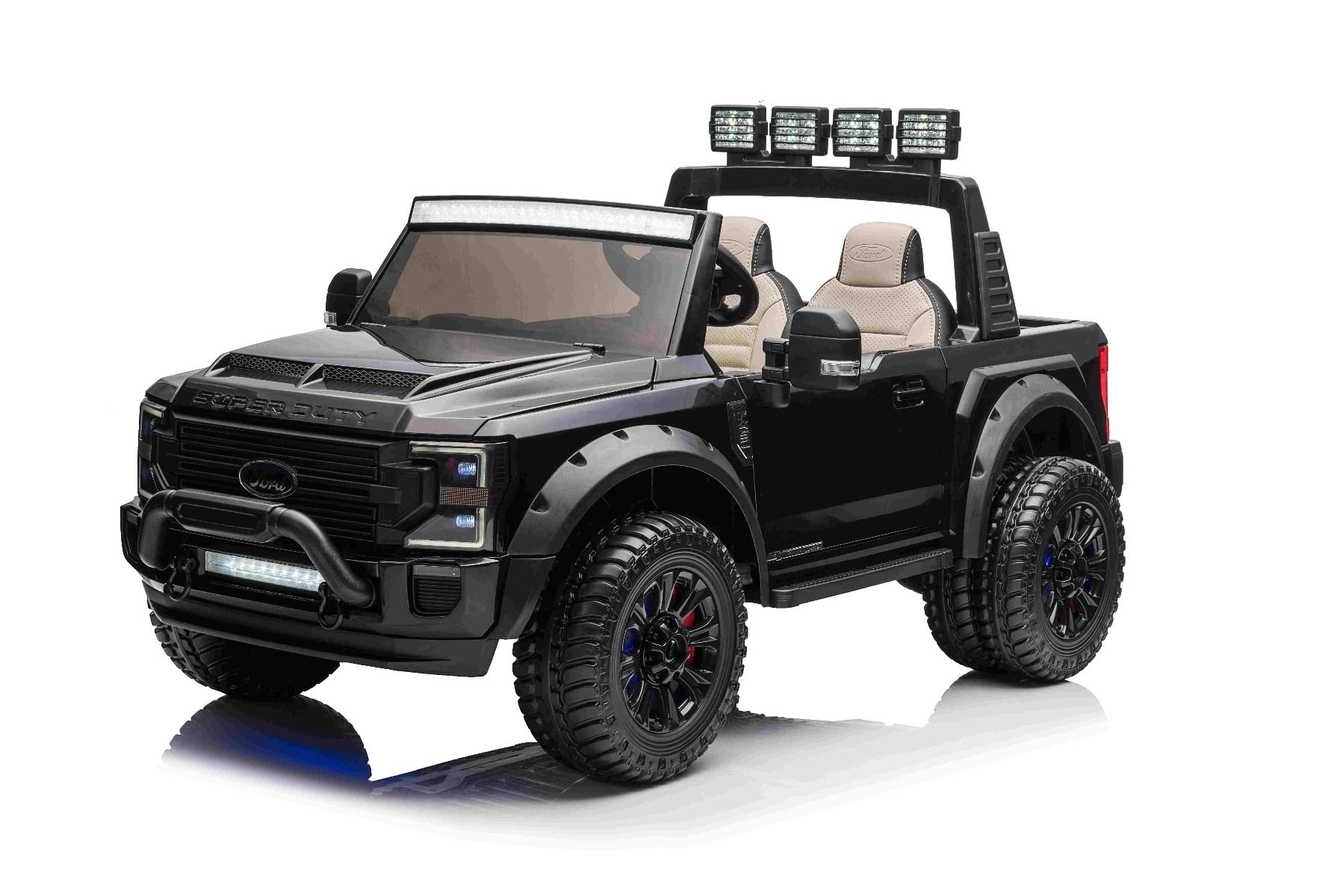 XXL Kinder Elektroauto Ford Super Duty 2x Elektromotor, 10 km/h - Elektro-Kinderfahrzeug 2 Sitzer