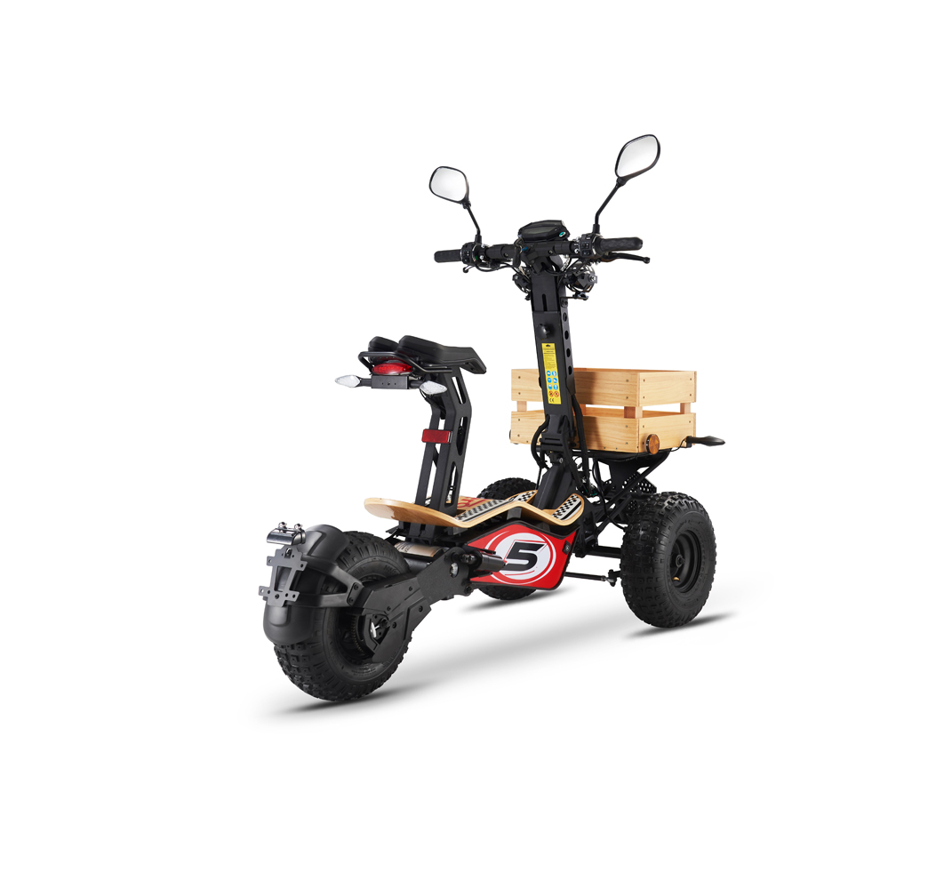 E-Trike Transport-Scooter, 3 Räder Velocifero MAD TRUCK Elektro Scooter 1800W - 3 Rad Elektroroller - mit Straßenzulassung