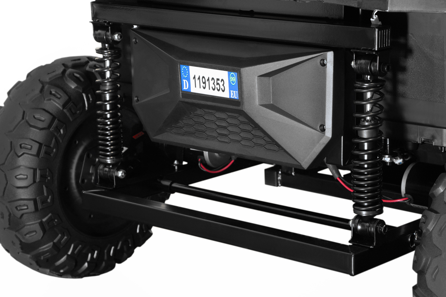 SUPER BIG XXL Elektrokinderauto 4-Sitzer 11 km/h, Kinderbuggy mit 4 Plätzen, 2x2-Sitzer Elektro Kinderfahrzeug, Elektro-Buggy für 4 Kinder