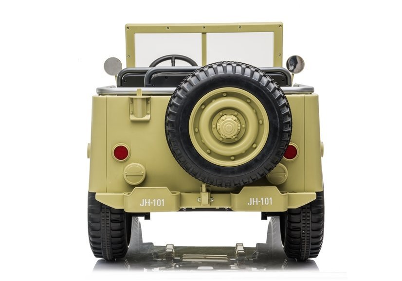 Für 3 Kinder Elektro-Kinderauto ARMY Jeep 4x4 - Kinderfahrzeug 3 Sitzer