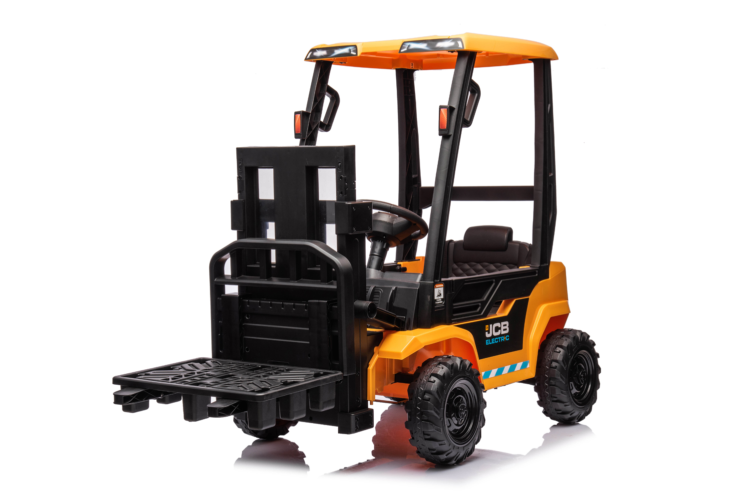 Elektro Kinderfahrzeug - Elektrogabelstapler JCB Forklift, Gabelstapler für Kinder, Elektro-Einsatzfahrzeug zum selbst Fahren