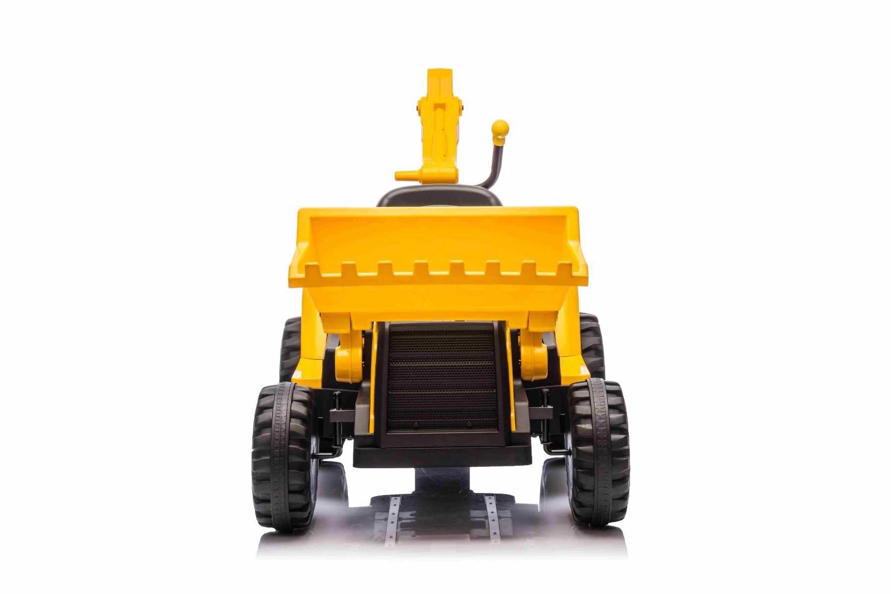 Elektro Kinderbagger lizenziert - Elektrobagger CAT mit 2 Schaufeln, Schaufelbagger mit Lithumakku, Caterpillar Kinder Elektrotraktor