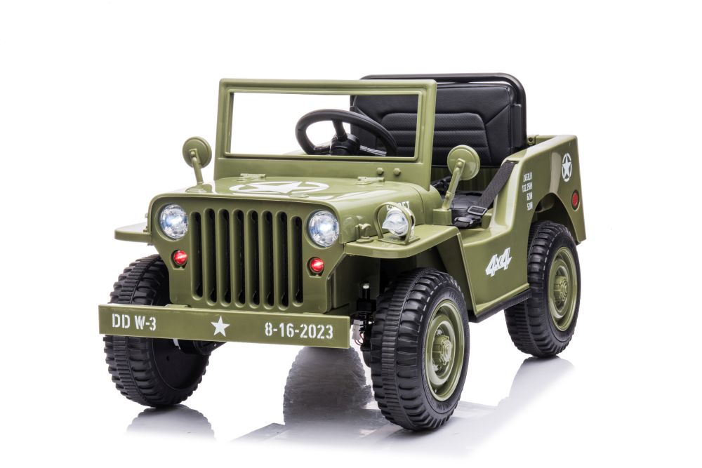Elektrofahrzeug für Kinder - Elektro Jeep Army Small 4x35 Watt - Einsitzer, Jeep Willy Elektrokinderfahrzeug, Elektrokinderauto