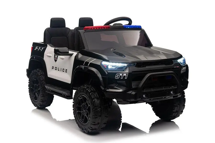 Police-Car mit 800 Watt bis 10 km/h, Polizei Elektrofahrzeug, Elektro-Kinderfahrzeug, Kinder-Polizeiauto, Elektroauto für Kinder