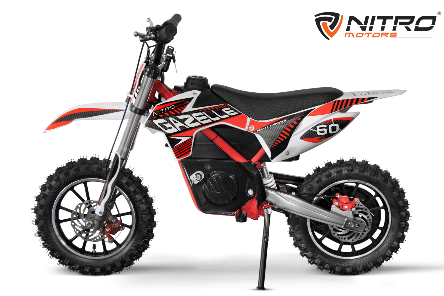 Kinder Elektrobike, Crossbike Nitro Motors Gazelle 550 Watt, 36V, Lithium Akku, DLX 10 Zoll, Elektro Dirtbike für Kinder