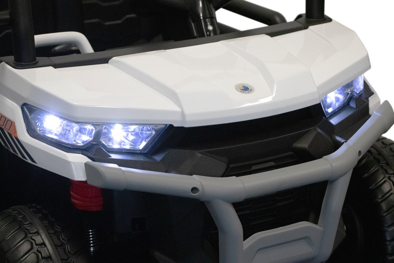 Elektro Kinderfahrzeug 2 Sitzer - 7 km/h mit 6 Rädern und Ladefläche, Elektro-Baustellenfahrzeug für Kinder, Elektrokipper