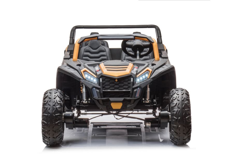 SUPER BIG XXL Elektrokinderauto 4-Sitzer 11 km/h, Kinderbuggy mit 4 Plätzen, 2x2-Sitzer Elektro Kinderfahrzeug, Elektro-Buggy für 4 Kinder