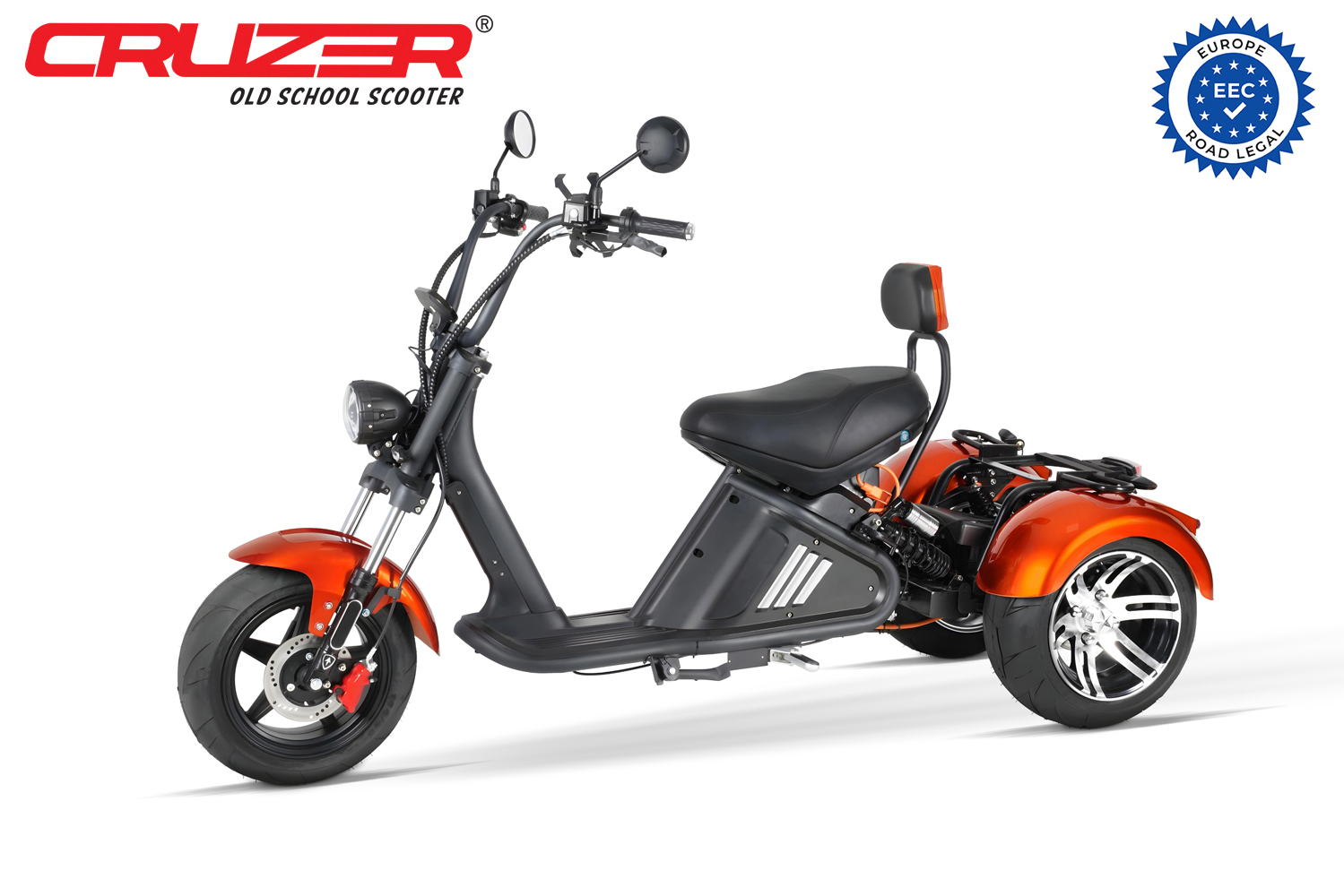 CRUZER TRIKE Vi2 - Elektro-Trike mit 3000 Watt & Lithium Akku - 45 km/h 12 Zoll