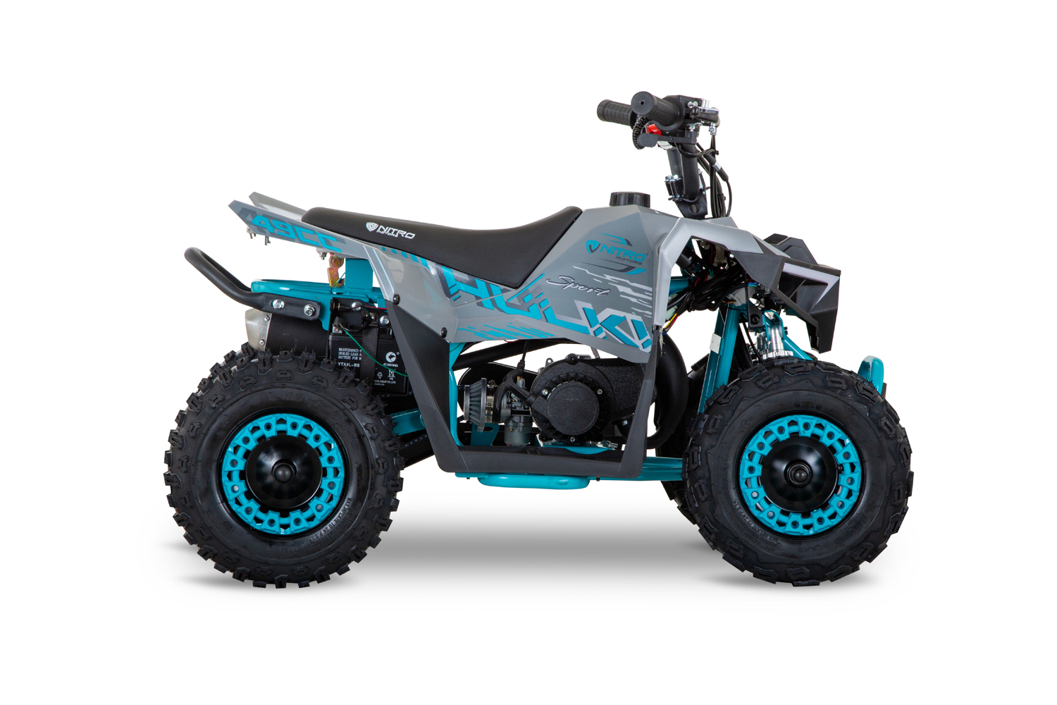 NITRO MOTORS 49cc Kinder Quad HULKI E-Start Sport 6 Zoll, Miniquad, Kinderquad, Benzinguad