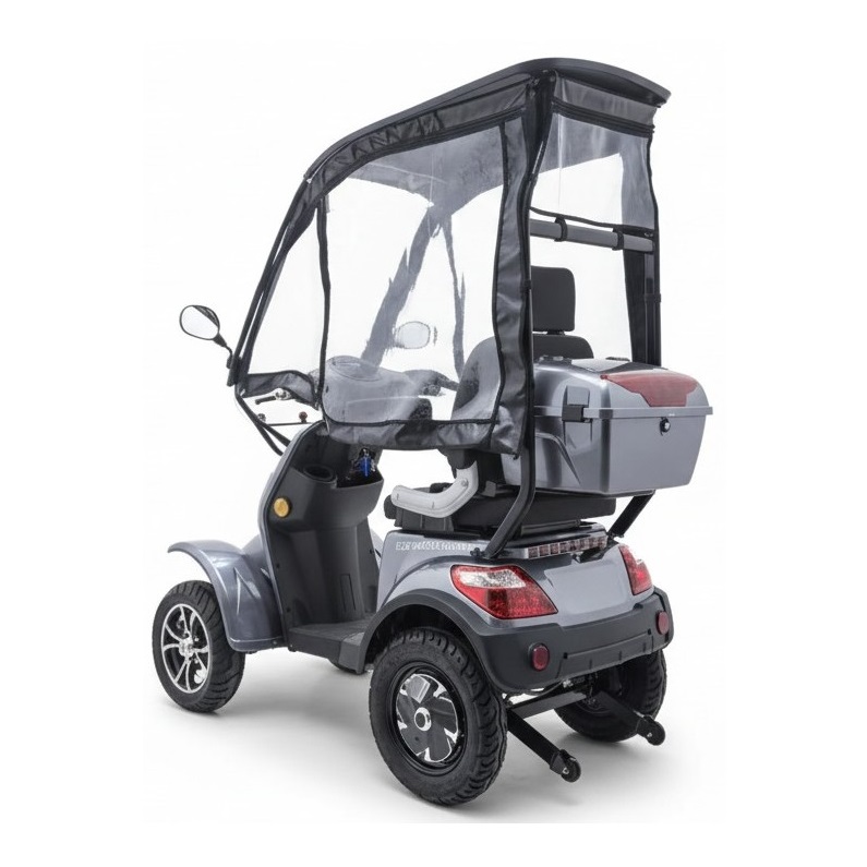 4-Rad Senioren-Roller VITA CARE Neo, vierrädriges Senioren-Quad mit 3000 Watt Radnabenmotor und 45, Dach und Regenschutz
